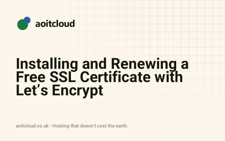 Installing and Renewing a Free SSL Certificate with Let's Encrypt — AOIT Cloud knowledge base